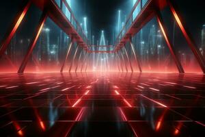 Ai Generaitve Backdrop With Illumination Of Red Spotlights For Flyers realistic image ultra hd high design photo