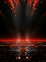 Ai Generative Backdrop Red Spotlights For Flyers, Banner and Backgrounds realistic image ultra hd high design photo