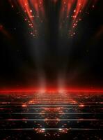 Ai Generative Backdrop Red Spotlights For Flyers, Banner and Backgrounds realistic image ultra hd high design photo