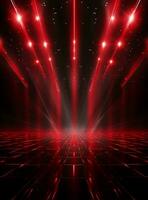 Ai Generative Backdrop Red Spotlights For Flyers, Banner and Backgrounds realistic image ultra hd high design photo