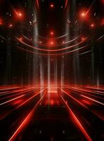 Ai Generative Backdrop Red Spotlights For Flyers, Banner and Backgrounds realistic image ultra hd high design photo