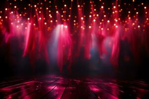 Ai Generaitve Backdrop With Illumination Of Red Spotlights For Flyers realistic image ultra hd high design photo