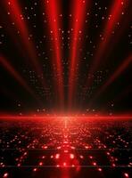 Ai Generative Backdrop Red Spotlights For Flyers, Banner and Backgrounds realistic image ultra hd high design photo