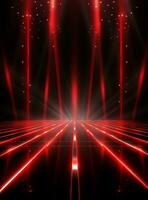 Ai Generative Backdrop Red Spotlights For Flyers, Banner and Backgrounds realistic image ultra hd high design photo