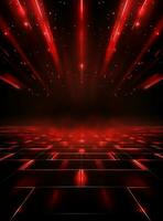 Ai Generative Backdrop Red Spotlights For Flyers, Banner and Backgrounds realistic image ultra hd high design photo