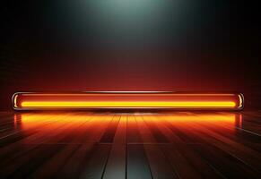 Ai Generative Yellow and red Neon illuminated futuristic backdrop realistic image- ultra hd- high design photo
