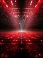 Ai Generative Backdrop Red Spotlights For Flyers, Banner and Backgrounds realistic image ultra hd high design photo