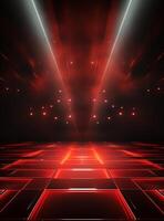 Ai Generative Backdrop Red Spotlights For Flyers, Banner and Backgrounds realistic image ultra hd high design photo