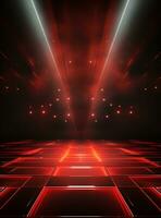 Ai Generative Backdrop Red Spotlights For Flyers, Banner and Backgrounds realistic image ultra hd high design photo