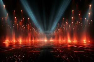 Ai Generaitve Backdrop With Illumination Of Red Spotlights For Flyers realistic image ultra hd high design photo