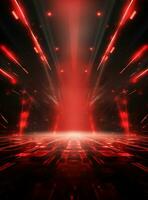 Ai Generative Backdrop Red Spotlights For Flyers, Banner and Backgrounds realistic image ultra hd high design photo