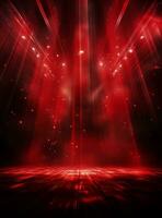 Ai Generative Backdrop Red Spotlights For Flyers, Banner and Backgrounds realistic image ultra hd high design photo