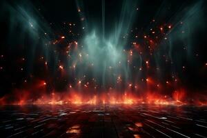 Ai Generaitve Backdrop With Illumination Of Red Spotlights For Flyers realistic image ultra hd high design photo