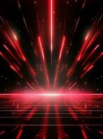 Ai Generative Backdrop Red Spotlights For Flyers, Banner and Backgrounds realistic image ultra hd high design photo