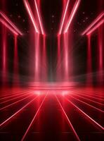 Ai Generative Backdrop Red Spotlights For Flyers, Banner and Backgrounds realistic image ultra hd high design photo