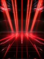 Ai Generative Backdrop Red Spotlights For Flyers, Banner and Backgrounds realistic image ultra hd high design photo