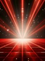 Ai Generative Backdrop Red Spotlights For Flyers, Banner and Backgrounds realistic image ultra hd high design photo