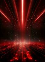 Ai Generative Backdrop Red Spotlights For Flyers, Banner and Backgrounds realistic image ultra hd high design photo