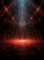 Ai Generative Backdrop Red Spotlights For Flyers, Banner and Backgrounds realistic image ultra hd high design photo
