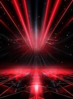 Ai Generative Backdrop Red Spotlights For Flyers, Banner and Backgrounds realistic image ultra hd high design photo