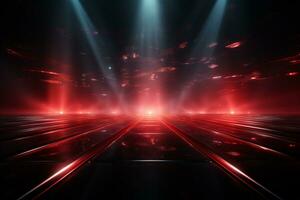 Ai Generaitve Backdrop With Illumination Of Red Spotlights For Flyers realistic image ultra hd high design photo