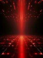 Ai Generative Backdrop Red Spotlights For Flyers, Banner and Backgrounds realistic image ultra hd high design photo