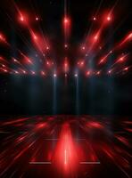 Ai Generative Backdrop Red Spotlights For Flyers, Banner and Backgrounds realistic image ultra hd high design photo