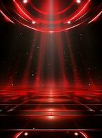 Ai Generative Backdrop Red Spotlights For Flyers, Banner and Backgrounds realistic image ultra hd high design photo