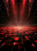 Ai Generative Backdrop Red Spotlights For Flyers, Banner and Backgrounds realistic image ultra hd high design photo