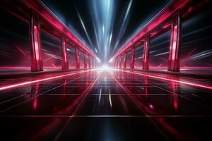 Ai Generaitve Backdrop With Illumination Of Red Spotlights For Flyers realistic image ultra hd high design photo