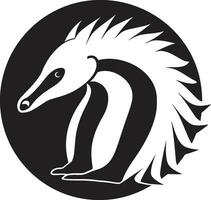 Artistic Precision Black Anteater Symbol in Vector Black Vector Anteater Logo Timeless Elegance