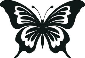 Winged Intricacy Elegant Butterfly Emblem Elegance in Flight Black Butterfly Symbol vector