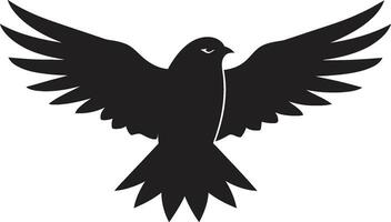 Black Beauty in Precision Iconic Raptor Logo Fierce Flight of Onyx Predatory Elegance vector