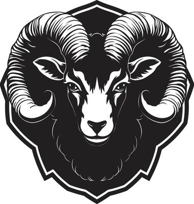 Elegant Vector Sheep Dark Delight Ebon Excellence Emblem Midnight Sheep
