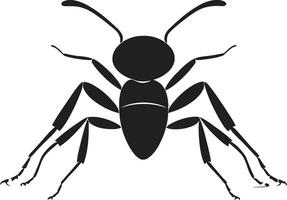 Elegant Ant Emblem Black Vector Logo Design Ant Icon in Vector Bold and Beautiful Black Design