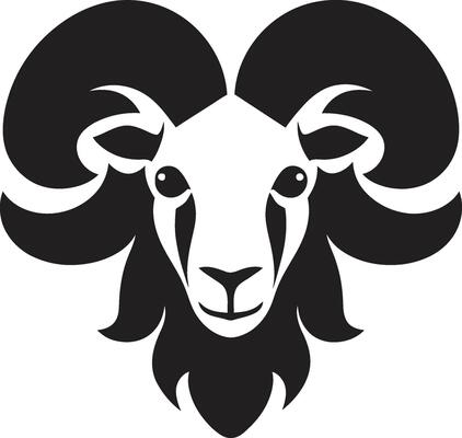 Black Flock Insignia Iconic Elegance Graphic Black Sheep Vector Vigilance