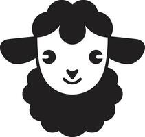 Majestic Sheep Logo Nighttime Vision Vector Sheep Symbol Onyx Ovine Grace