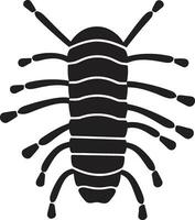 Metallic Silverfish Crest Shadowy Silverfish Icon vector