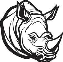 Harmonic Beauty in Natures Symphony Black Rhino Symbol Majestic Rhino Majesty Black Vector Wildlife Tribute