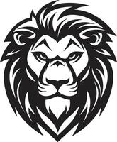Majestic Mark Black Vector Lion Icon   The Emblem of Authority Ferocious Majesty Black Lion Emblem   The Majesty of Power