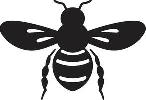 minimalista abeja icono miel abeja majestad insignias vector