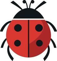 Monochromatic Majesty Vector Ladybug Emblem Eyes of Delight Black Ladybug Art