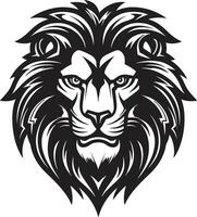 Ferocious and Fine The Black Vector Lion Emblem Wild Beauty A Lion Logo Excellence