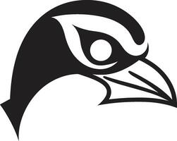 Sapphire Flight Vector Seagull Symbol Profile Inkwell Showcase Black Emblem in Seagull