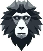 babuino tribu símbolo babuino monograma diseño vector