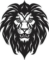 Savage Majesty Black Vector Lion Emblem On the Prowl Lion Icon Excellence