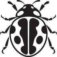 Timeless Simplicity The Ladybug Badge of Art Intricate Details The Ladybug Crest in Black vector