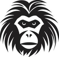 Baboon Monarch Symbol Bold Badger Emblem vector