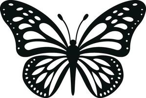 esculpido elegancia en movimiento negro vector mariposa negro mariposa icono un marca de complejidad
