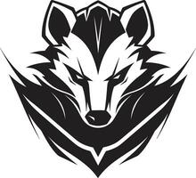 Badger Monarchy Badge Fearless Leader Icon vector